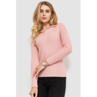 Кофта женская однотонная, цвет светло-розовый, 204R018