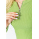 Кофта жіноча на блискавці в рубчик, колір фісташковий, 204R003