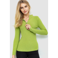 Кофта женская в рубчик, цвет фисташковый, 204R041