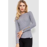 Кофта женская трикотажная однотонная, цвет серый, 204R017