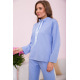 Жіночий костюм штани з лампасами + кофта голубого кольору 102R5141