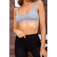 Трикотажный топ для спорта, серого цвета, 131R2311