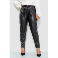 Брюки женские из экокожи, цвет черный, 102R5145-1