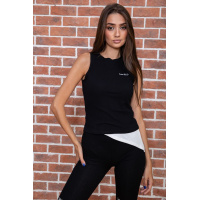 Женская майка кэжуал, черно-белого цвета, 180R506