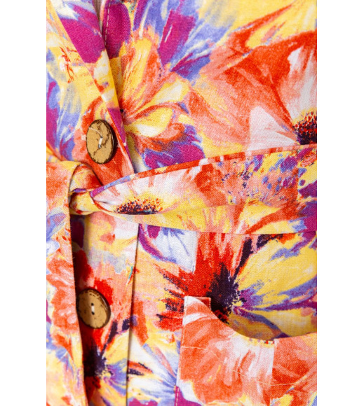 Костюм женский с цветочным принтом, цвет коралловый, 115R0451