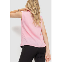 Блуза без рукавов однотонная, цвет розовый, 102R068-4