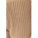 Штани жіночі вільного крою в рубчик, колір бежевий, 220R017