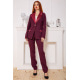 Женский костюм брюки + пиджак, вишневого цвета, 104R1285