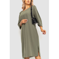 Сукня класична батал, колір хакі, 183R678