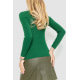 Кофта женская в рубчик, цвет зеленый, 204R037