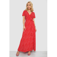 Сарафан в горох, цвет красный, 241R157-1