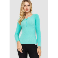 Кофта жеснкая базовая в рубчик, цвет мятный, 204R002