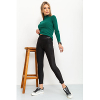 Лосины женские на флисе, цвет черный, 226R003