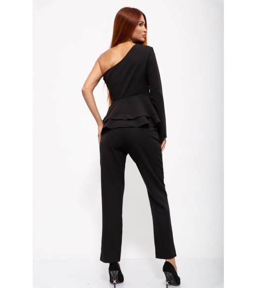 Ошатний жіночий костюм штани + блуза чорного кольору 131R19060W