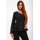 Ошатний жіночий костюм штани + блуза чорного кольору 131R19060W