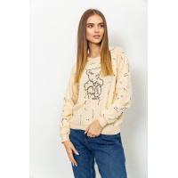 Свитшот женский, цвет светло-бежевый, 131RA18