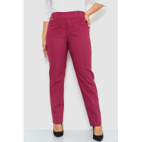 Брюки женские классические, цвет бордовый, 214R320