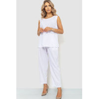 Костюм женский классический, цвет белый, 102R5219