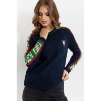 Свитер женский вязаный, цвет синий, 167R001-2