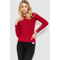 Кофта женская трикотажная однотонная, цвет бордовый, 204R017