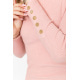 Кофта жіноча трикотажна однотонна, колір світло-рожевий, 204R017