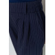 Штани жіночі в смужку напівбатал, колір темно-синій, 102R335-2