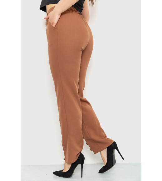 Женские классические брюки прямого кроя цвет Коричневый 102R287