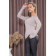 Жіночий светр з відкритими плечами, світло-бежевого кольору, 131R9068