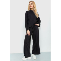 Костюм женский однтонный, цвет черный, 115R0505