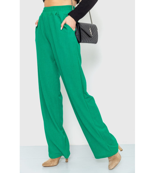 Штани жіночі вільного крою, колір зелений, 220R004