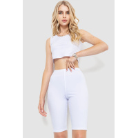 Костюм женский, цвет белый, 181R017