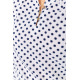 Блуза в горох, цвет бело-синий, 230R112-8