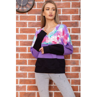 Принтованный женский свитшот, сиренево-розовый цвета, 102R5138