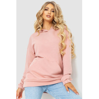 Худи женский ткань футер двухнитка, цвет пудровый, 102R348-1