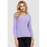 Кофта женская в рубчик, цвет сиреневый, 204R037
