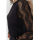 Блуза жіноча в рубчик, колір чорний, 204R07