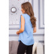 Жіноча сорочка без рукавів, блакитного кольору с вишивкою, 172R205