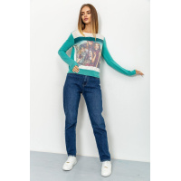 Свитшот женский, цвет оливково-молочный, 167R731-2