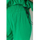 Костюм женский свободнго кроя жатка, цвет зеленый, 115R0530