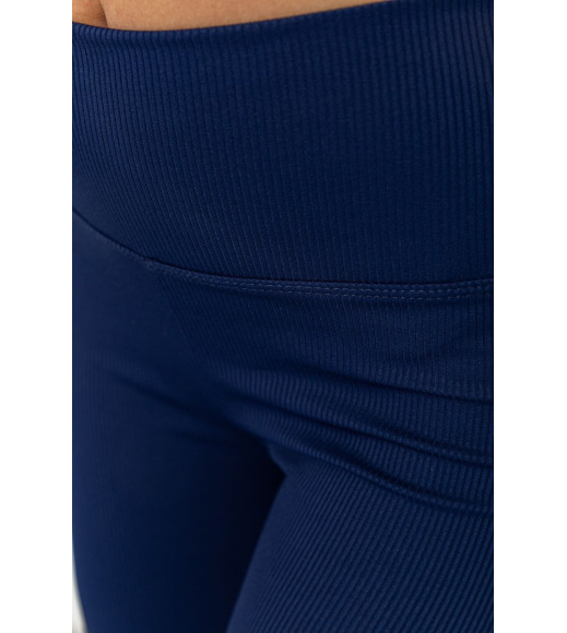 Лосины женские в рубчик, цвет темно-синий, 205R606