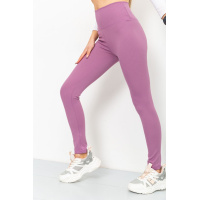 Лосины женские в рубчик, цвет светло-фиолетовый, 205R606