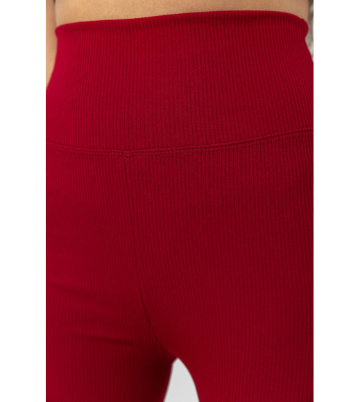 Лосини жіночі в рубчик, колір бордовий, 205R606