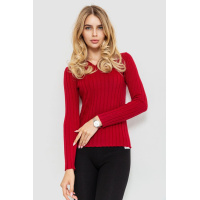 Кофта женская однотонная, цвет бордовый, 204R018