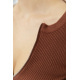 Кофта жіноча на блискавці в рубчик, колір коричневий, 204R003
