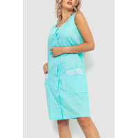 Жіночий халат в горох, колір бірюзовий, 102R346