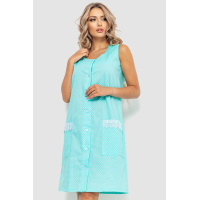 Халат женский в горох, цвет бирюзовый, 102R346