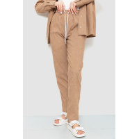 Штаны женские вельветовые, цвет темно-бежевый, 102R270