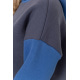 Худи женский на флисе, цвет серо-синий, 102R312