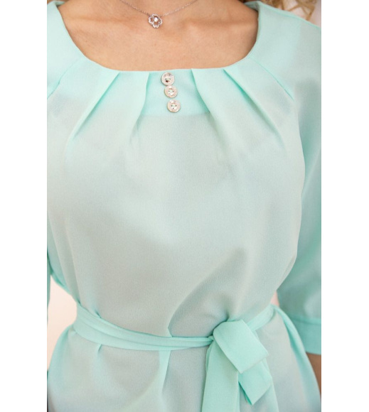 Блузка с рукавами 3/4 и поясом цвет Мятный 172R1-1