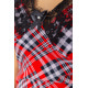 Жіноча піжама в клітинку, колір червоний, 219RTA-347